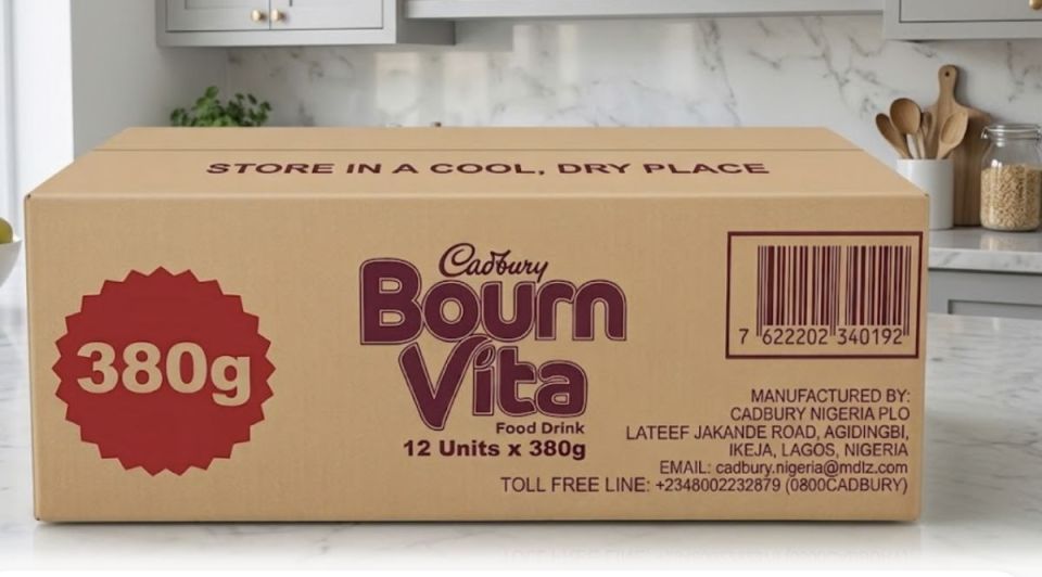 Bournvita Refill Carton 380g x 12 - Cadbury (380g x 12)
