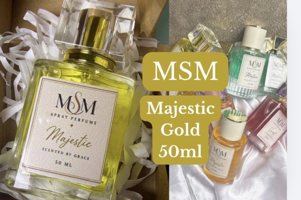 MSM Perfume - MAJESTIC Gold Fragrance 50ml - MSM 50ml (Youth Business, Locally Made)