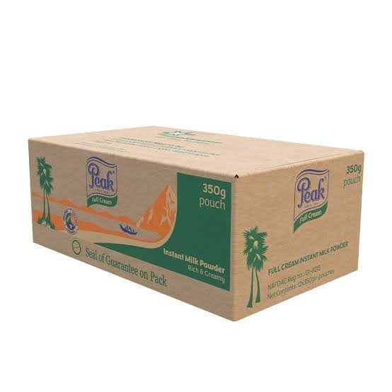 Peak Milk (Refill) Full Cream Carton 350g x 12 - Peak (Standard)