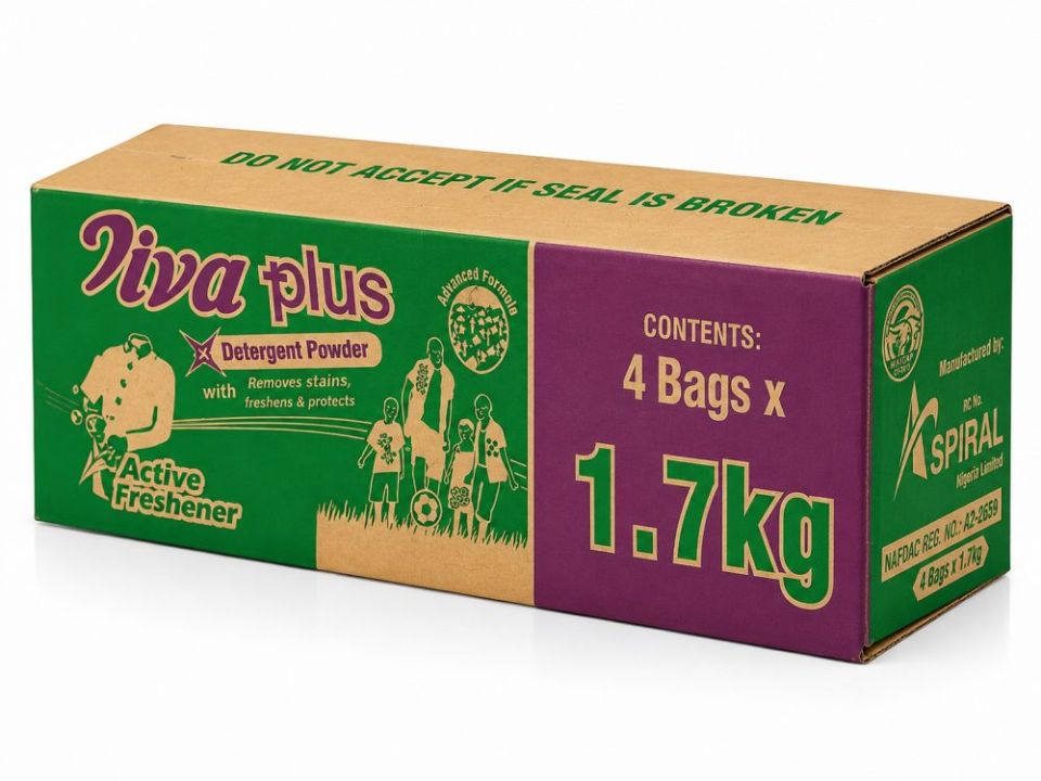Viva Plus Detergent Carton 1.7kg x 4 -  (Standard)