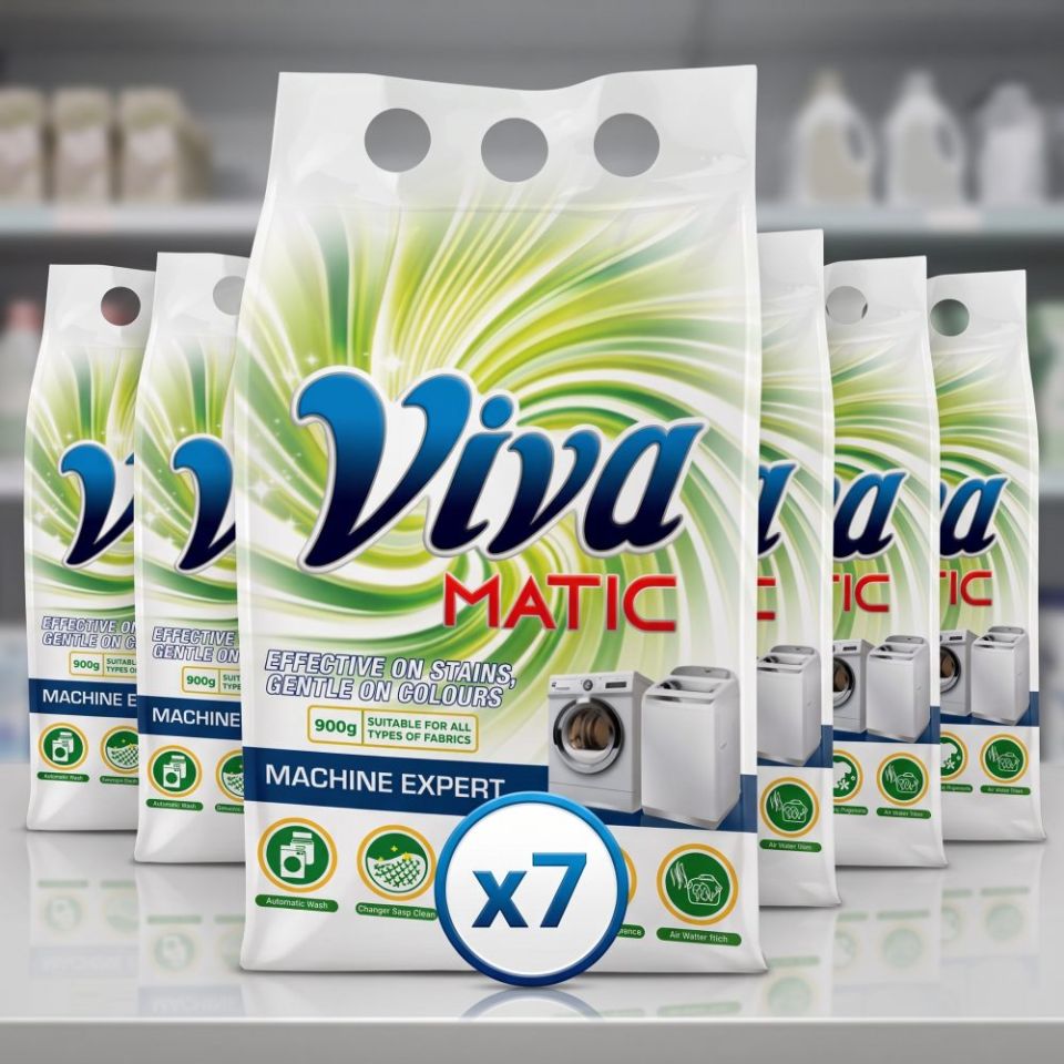 Viva Machine Wash Auto Carton 900g x 7 - Viva (900g x 7)