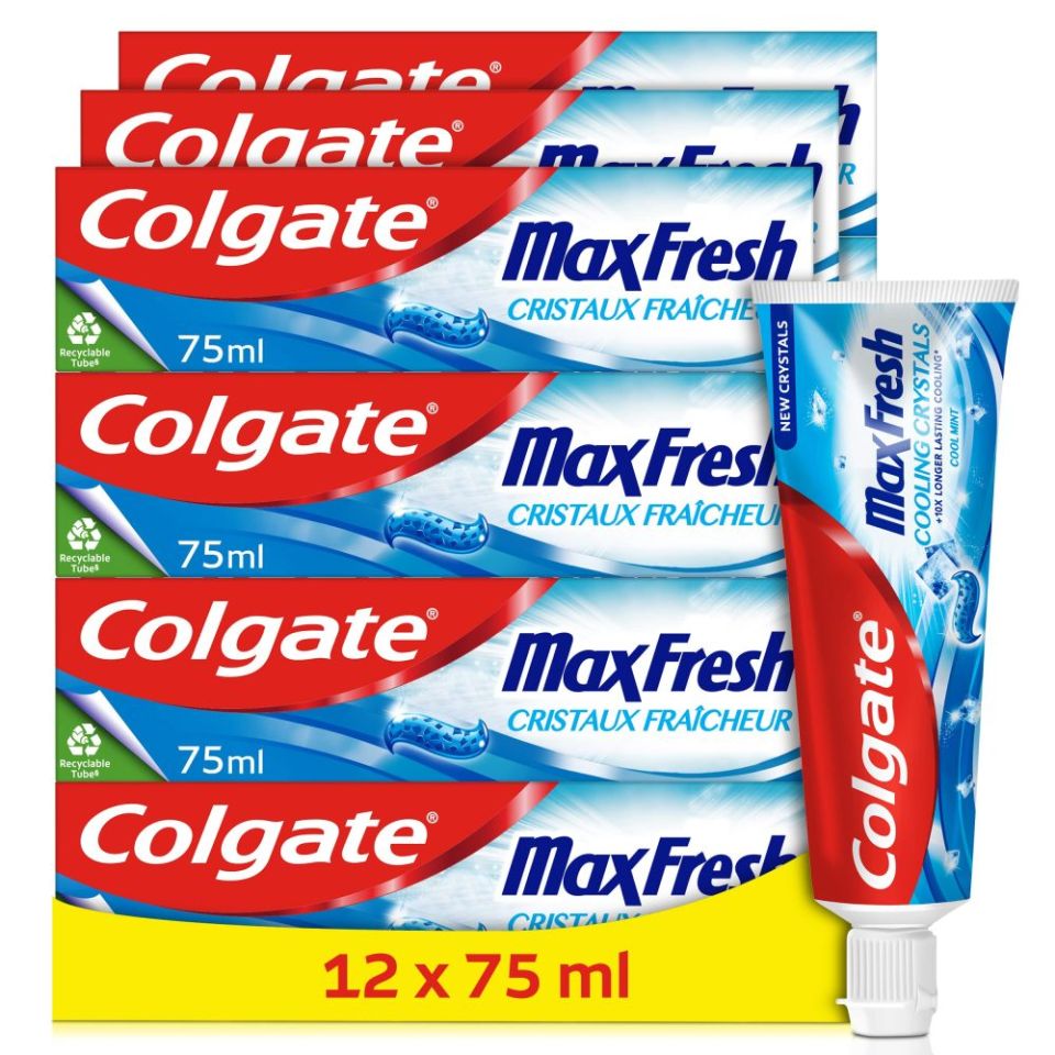 Colgate Max Fresh Blue Toothpaste Full Pack - x 12 - Colgate (Standard)