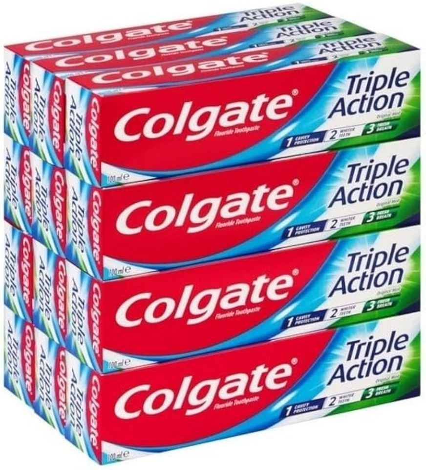 Colgate Triple Action Toothpaste Full Pack - x 12 - Colgate (Standard)