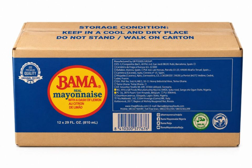 Bama Mayonnaise - Big Carton 810ml x 12 - Bama (Standard)